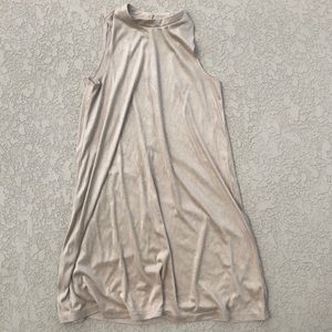 Suede shift dress